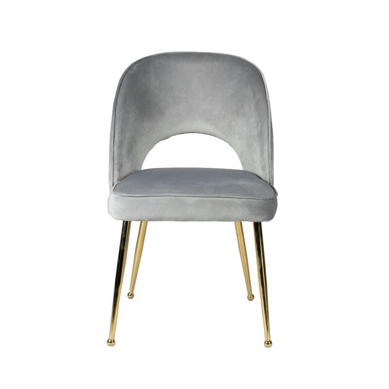 New Design House Furniture Velvet Dining Room Chair in Gold Metal Legs