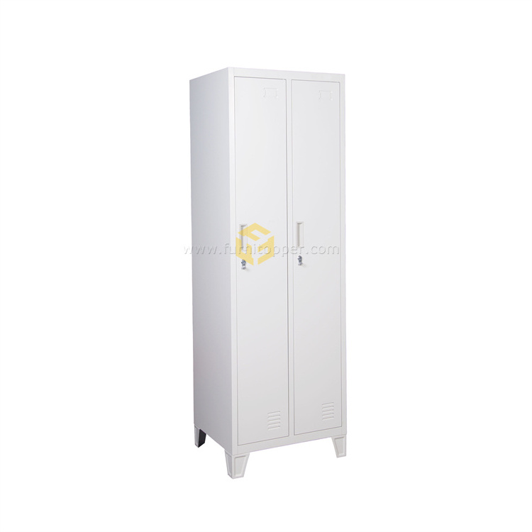 Changing Room Clothes Storage Metal Wardrobe Almirah Bedroom Furniture  2 Door Steel Locker roperos armario