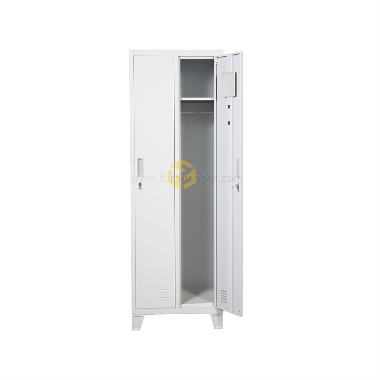 Changing Room Clothes Storage Metal Wardrobe Almirah Bedroom Furniture  2 Door Steel Locker roperos armario