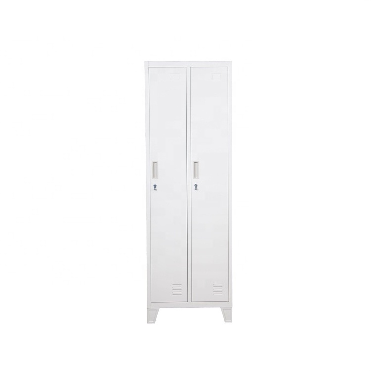 Changing Room Clothes Storage Metal Wardrobe Almirah Bedroom Furniture  2 Door Steel Locker roperos armario