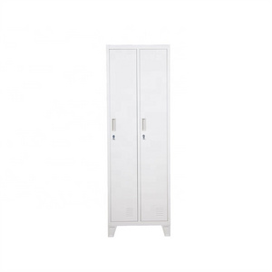 Changing Room Clothes Storage Metal Wardrobe Almirah Bedroom Furniture  2 Door Steel Locker roperos armario