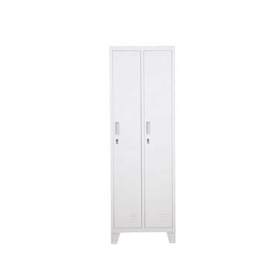 Changing Room Clothes Storage Metal Wardrobe Almirah Bedroom Furniture  2 Door Steel Locker roperos armario