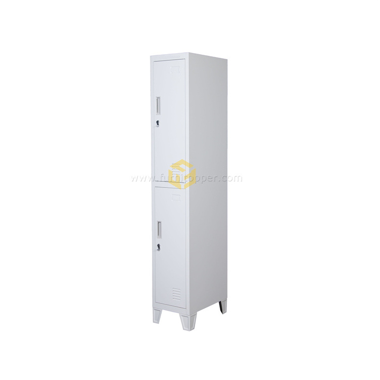 Metal Single Door Steel Wardrobe  with Standing Feet Metal Clothes Locker