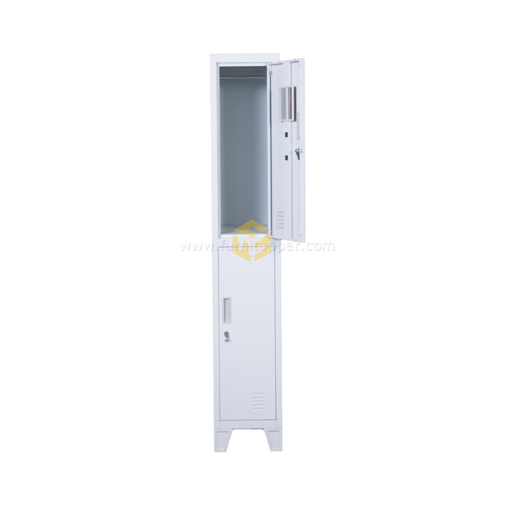 Metal Single Door Steel Wardrobe  with Standing Feet Metal Clothes Locker