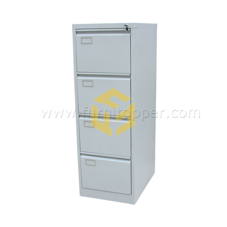 Steel Deep 4 Drawer Cabinet Vertical Metal Locking File Cupboard Cabinet For A4 Legal Letter