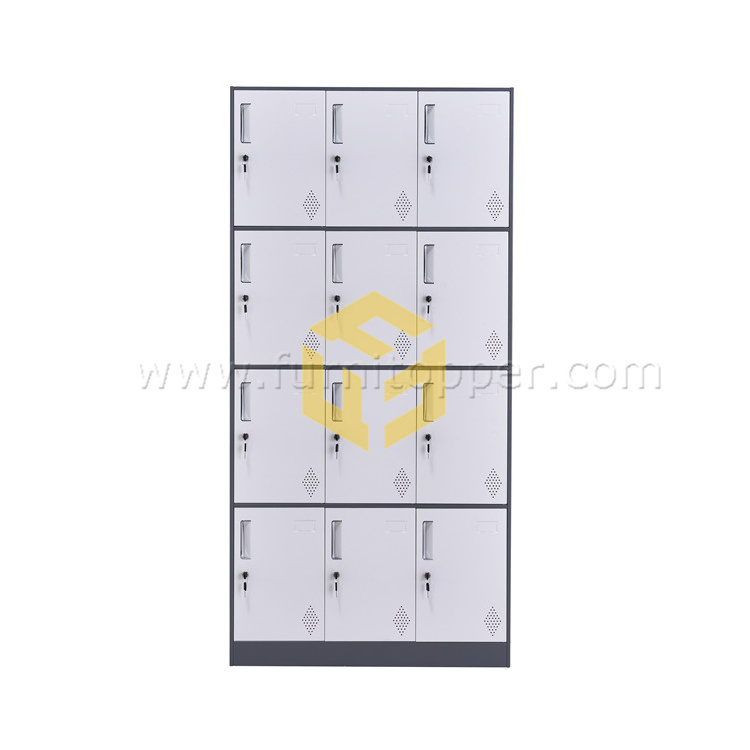 Narrow Edge Metal Locker Cabinet Steel Lock Box for Office School Gym Home