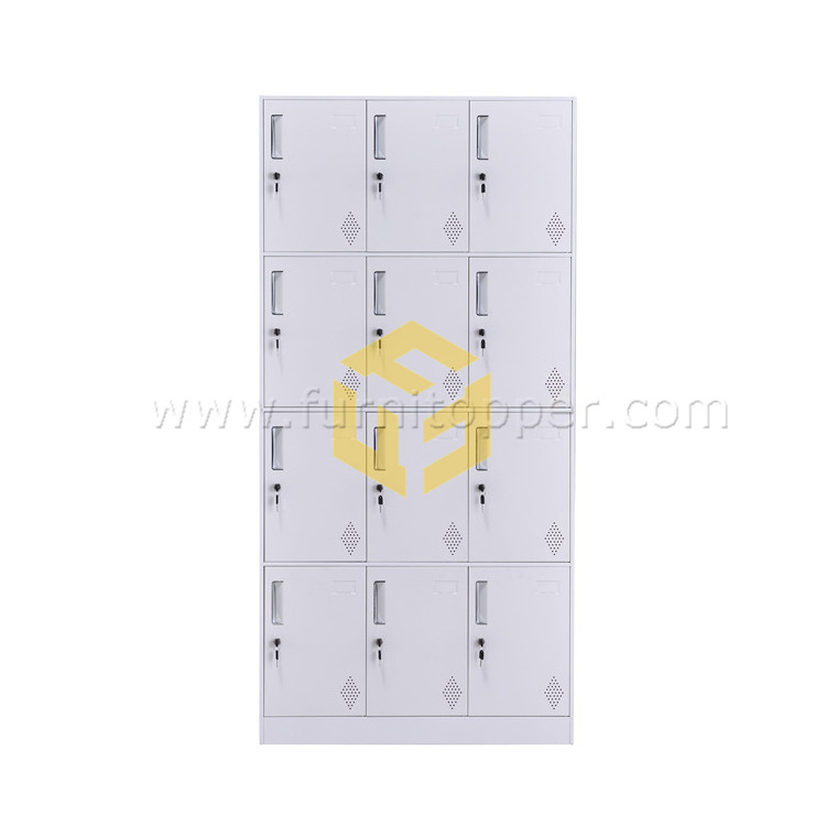 Narrow Edge Metal Locker Cabinet Steel Lock Box for Office School Gym Home