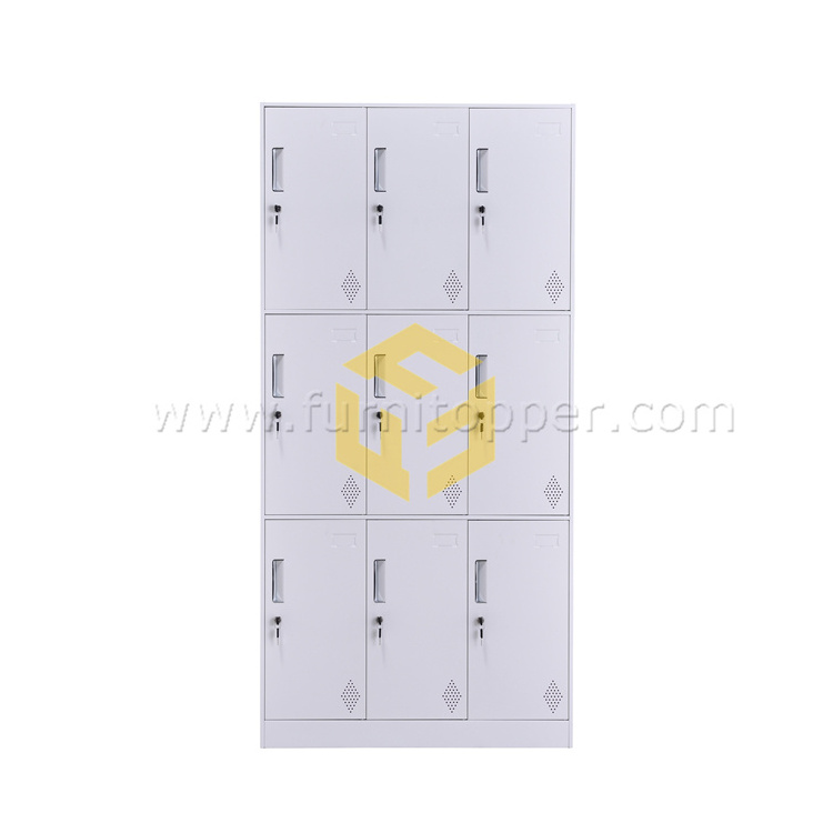 Durable and Secure Storage Solution Metal Locker Cabinet Office Steel Armoire Clothes Storage Wardrobe