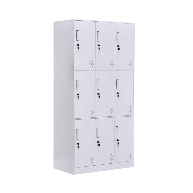 Durable and Secure Storage Solution Metal Locker Cabinet Office Steel Armoire Clothes Storage Wardrobe