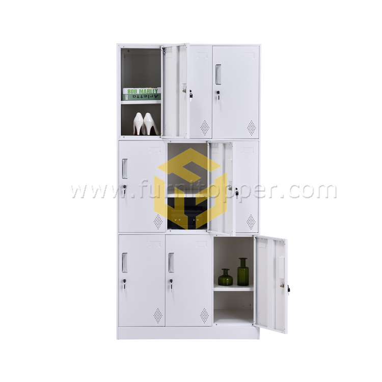 Durable and Secure Storage Solution Metal Locker Cabinet Office Steel Armoire Clothes Storage Wardrobe