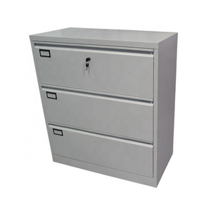 Office Storage Organizer 3 Drawer Steel File Cabinet Lateral Metal Cabinet for Legal/Letter A4 File