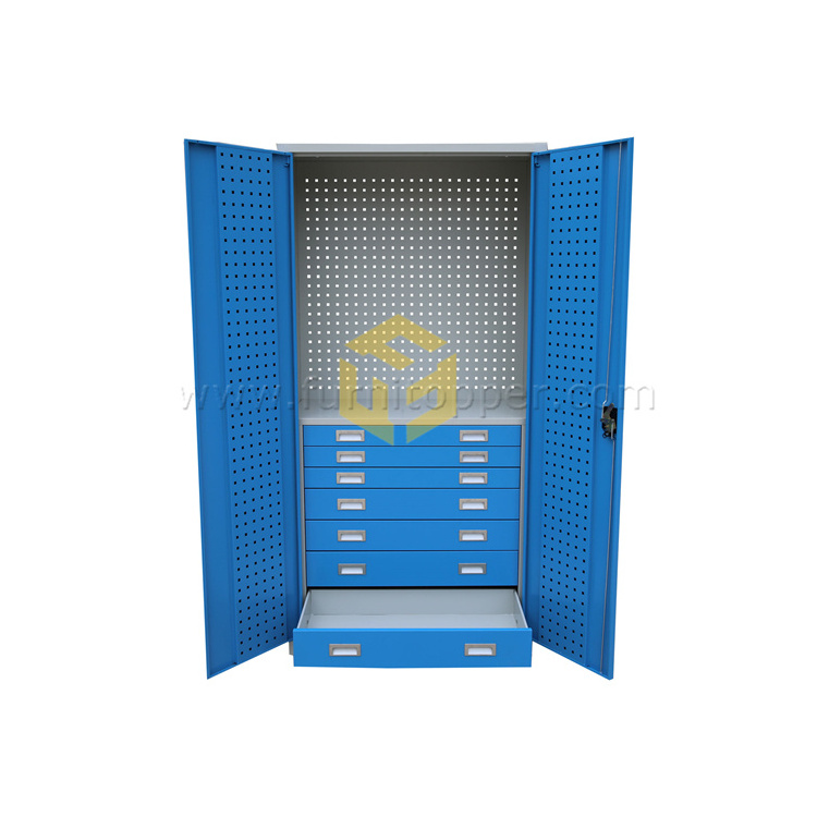 Heavy Duty Steel Tool Storage Cabinet with Drawers and Shelves Garage Workshop Metal Tools Cabinet