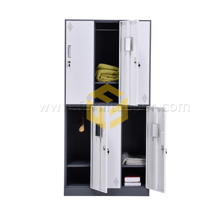 Office Furniture Steel Almirah with Locker School Gym Dressing Room   Metal Locker with Mirror