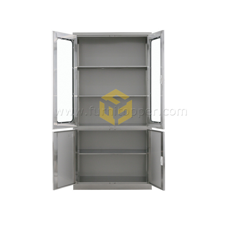 Clinic Hospital Pharmacy Stainless Steel Medicine Cabinet Office Metal File Cabinet