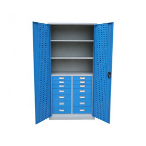 Heavy Duty Steel Tool Storage Cabinet with Drawers and Shelves Garage Workshop Metal Tools Cabinet