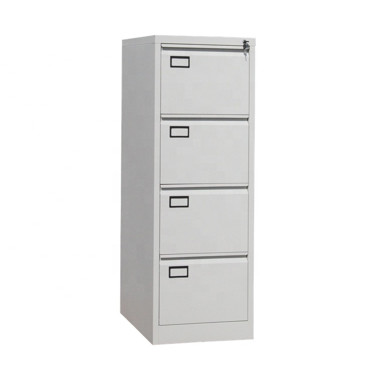 4 Drawer Steel Filing Cabinet Office Storage Metal File Cabinet with Central Lock