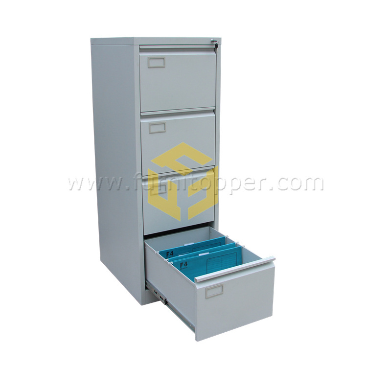 4 Drawer Steel Filing Cabinet Office Storage Metal File Cabinet with Central Lock