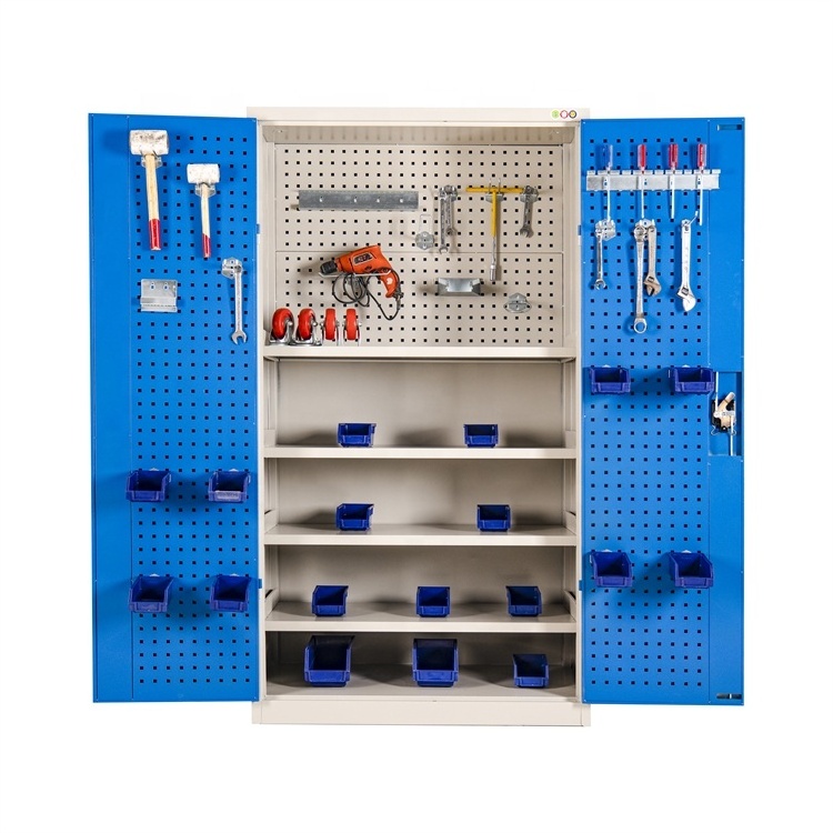 Heavy Duty Steel Tool Storage Cabinet with Drawers and Shelves Garage Workshop Metal Tools Cabinet