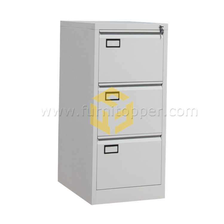 Home Office Organizer Metal Drawer File Cabinet Steel Hanging File Cabinet with 3  Drawers