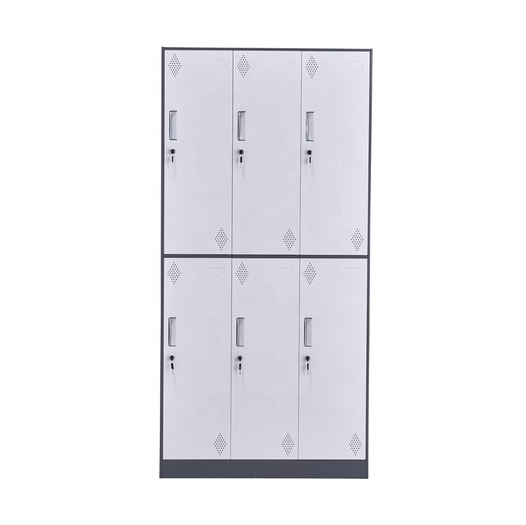 Office Furniture Steel Almirah with Locker School Gym Dressing Room   Metal Locker with Mirror