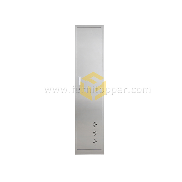 Stainless Steel Cabinets Manufacturer Furnitopper Single Door Cleaning Tools Cabinet Steel Mop Broom Cleaning Cabinet