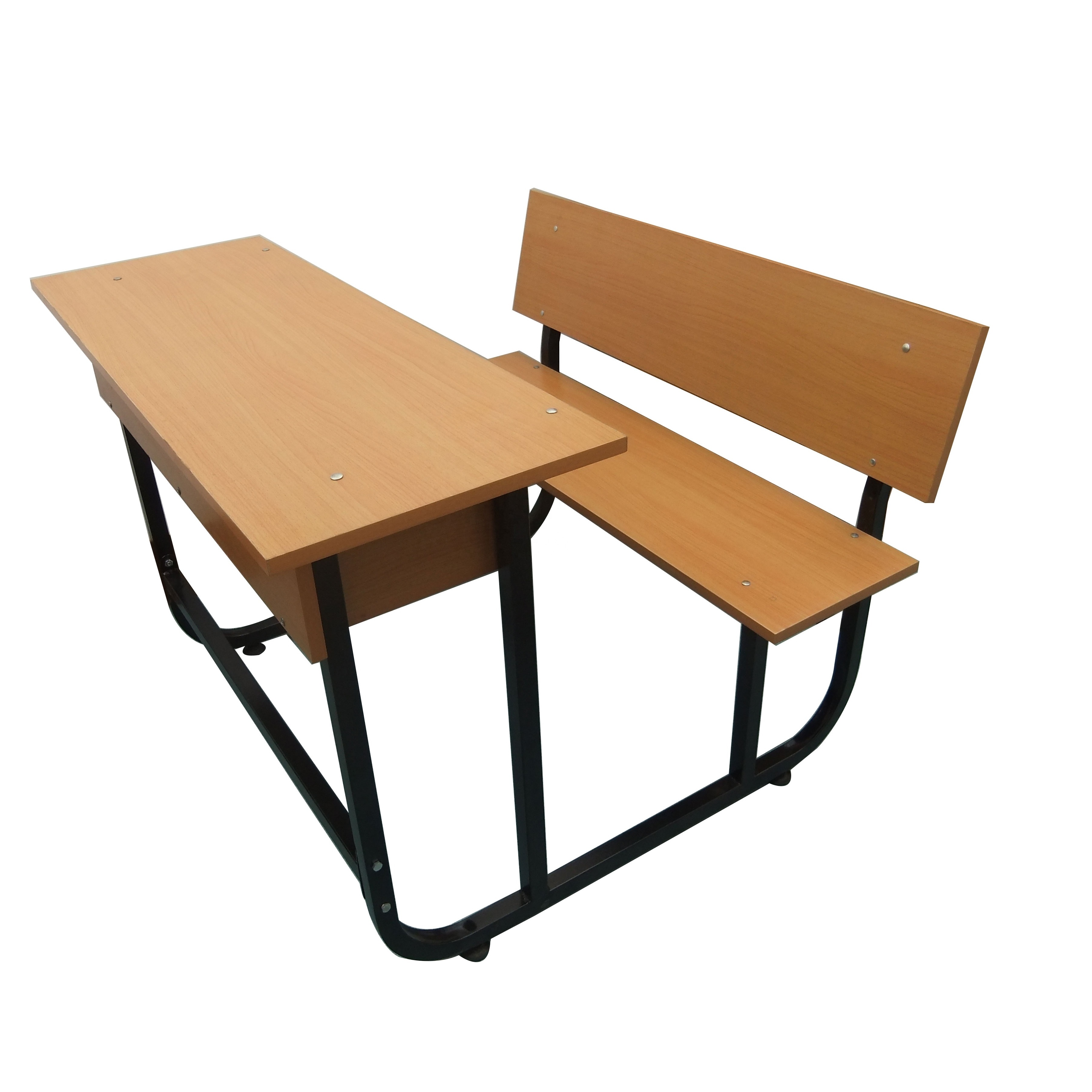 Middle School Classroom University Study Room Wood School Table and Chair Sets Double Desk and Bench