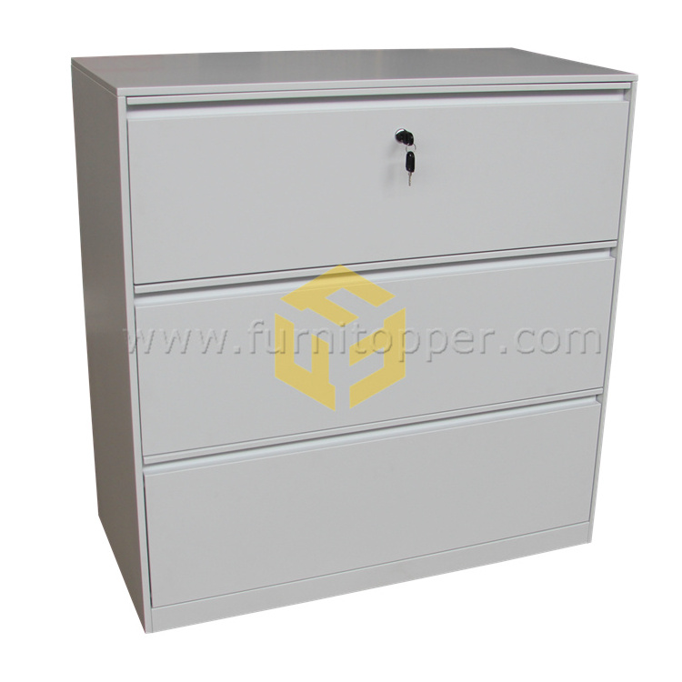 Office Storage Organizer 3 Drawer Steel File Cabinet Lateral Metal Cabinet for Legal/Letter A4 File