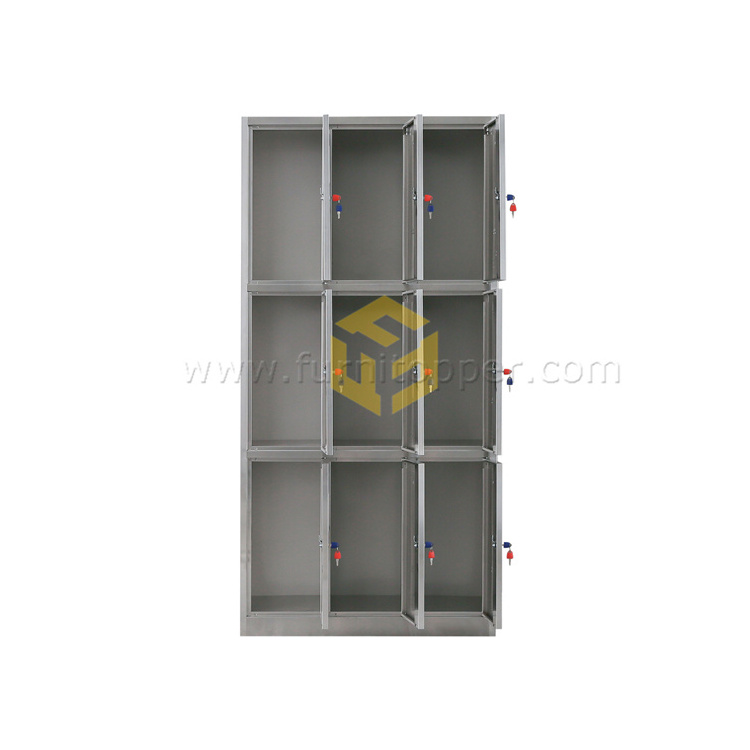 Stainless Steel Storage Locker Cabinet Worker Parcel Metal Locker Staff Work Clothes Baggage Luggage Phone Locker