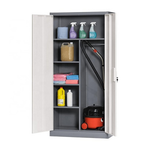 Utility Chemical Metal Storage Cupboard Steel Cleaning Supplies Cabinet Reinigungsaufbewahrung Besenschrank