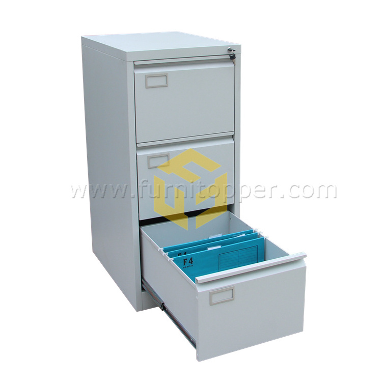 Home Office Organizer Metal Drawer File Cabinet Steel Hanging File Cabinet with 3  Drawers