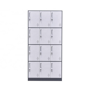 Stadium Gym School  Iron 12 Doors Storage Locker Garage Organizer Steel Cabinet Locker Metal Closet Worker Locker