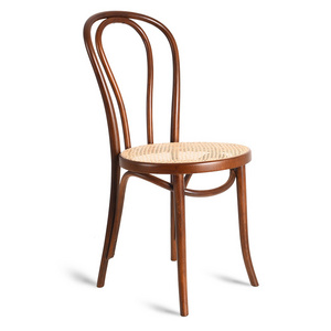 Timber bentwood Chair With Rattan Seat Thonet Vintage Cane Wood Dining Chair For Living Room And Restaurant WD-861