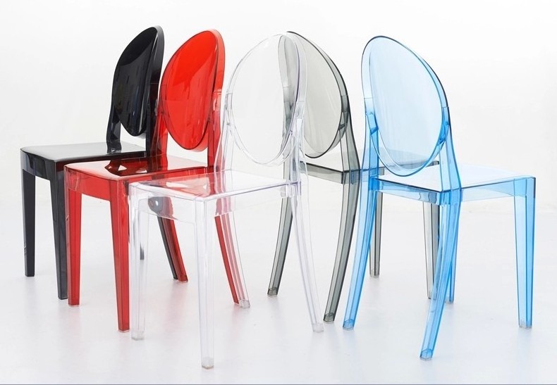 Red Design Crystal Acrylic Polycarbonate Pp Plastic Transparent Clear Ghost Chair For Wedding Event