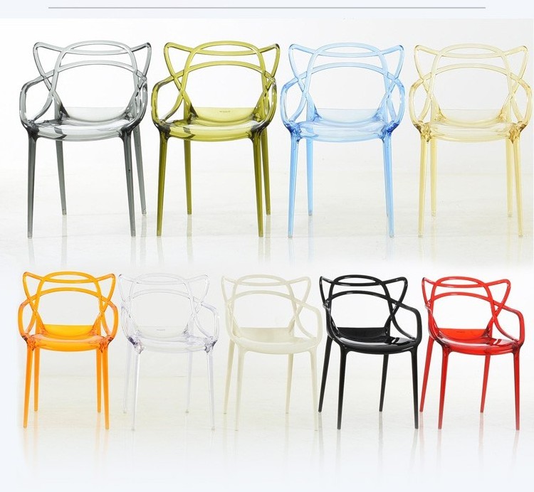 Modern Web Pc Pp Plastic Chair Transparency Stacking Outdoor Clear Dining Chair Master Chair PC-936