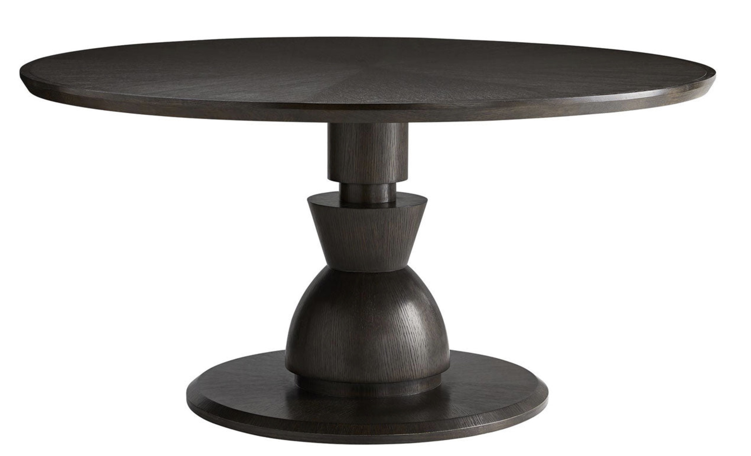 Black Finish Round Dining Table Modern Restaurant Furniture Solid Wood Round Dining Table Top