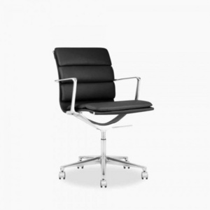 AuroraAegis chrome and black low back office chair