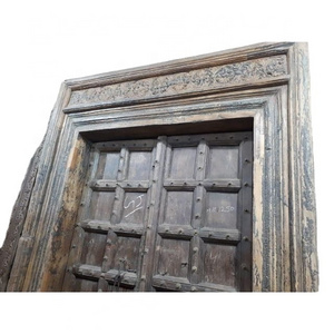 Antique Carved Wooden Door Swing Wax Exterior Special Doors Wood and Metal Finished Antique doors in Teak wood