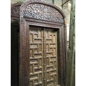 FRONT Door OLD INDIAN Swing Solid Wood Exterior Traditional Manual Vintage Doors Customized Color Finished Antique Carved Door