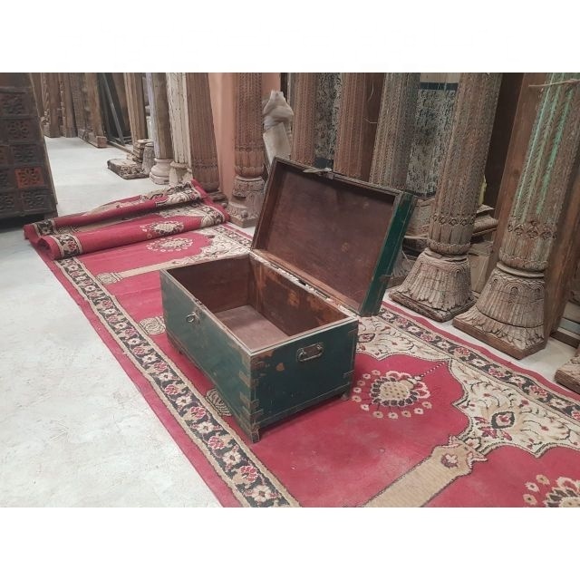 ANTIQUE FURNITURE BLANKET BOX STORAGE WOODEN BOX FOR BEDROOM LIVING ROOM