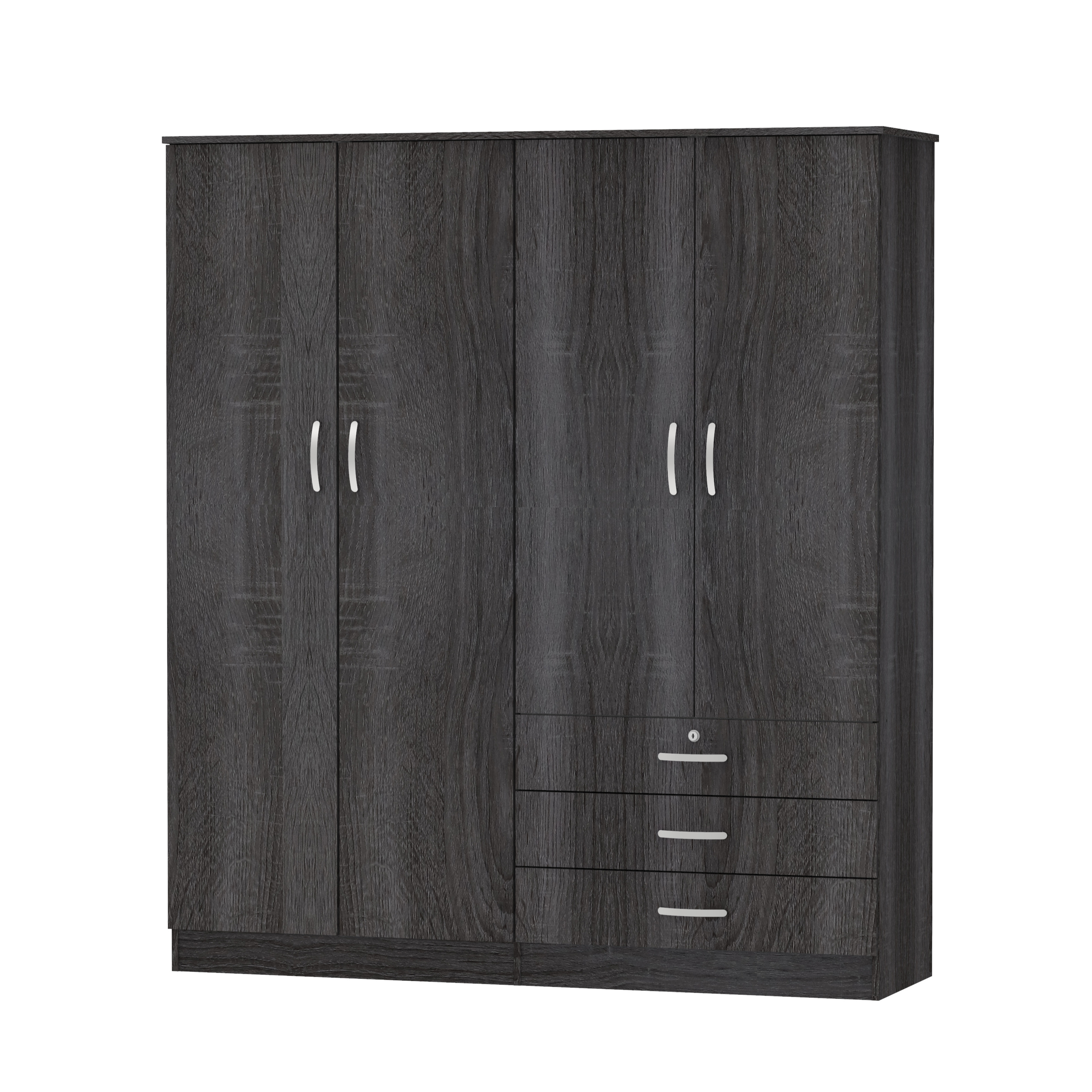 Modern Wardrobe Clothes Wooden Shelf and Drawer for Bedroom Furniture Made in Malaysia 1204