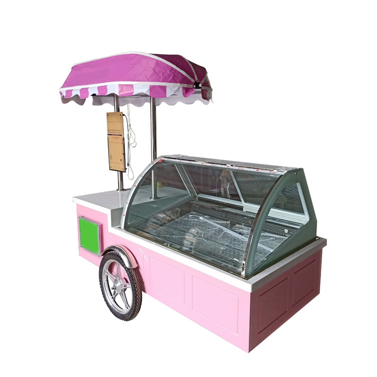 Commercial Electric Beach Tricycle Ice Cream Vending Food Cart For Sale Malaysia