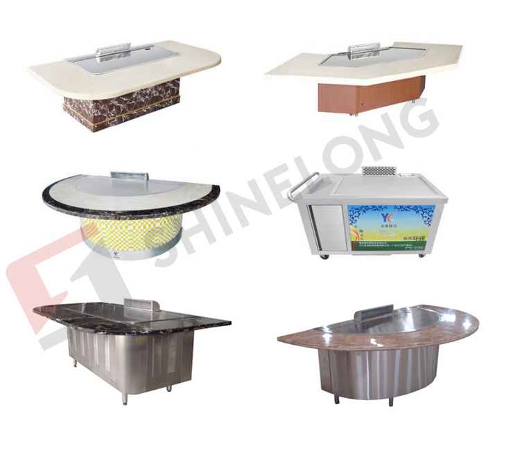 Teppanyaki Grill Commercial Restaurant Kitchen Gas Semicircle Teppanyaki Grill Table