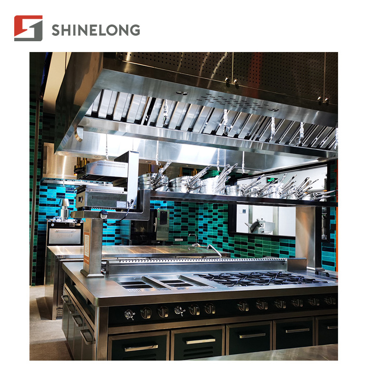 Shinelong Stainless Steel Kitchen Supplies Work Table / Sink / Cabinet / Hood / Floor Drain Restaurant Kitchen Equipment