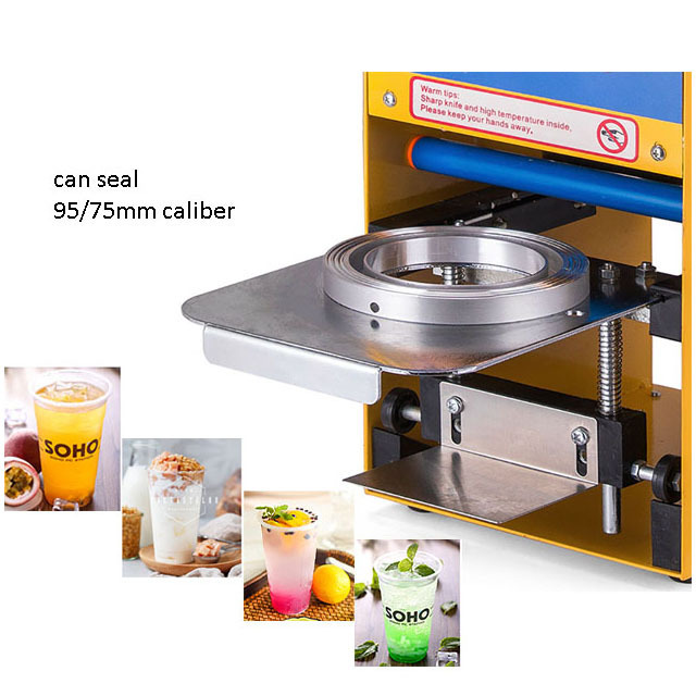 Cup Sealing Machine Plastic Yogurt Cup Sealer Juice Bubble Tea Equipment Fully Automatic Jelly Boba Milk Tea Cup Sealing Machine