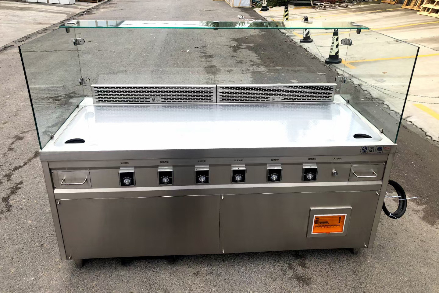 Teppanyaki Grill Commercial Restaurant Kitchen Gas Semicircle Teppanyaki Grill Table