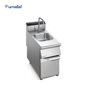 700 Series Stainless Steel Work Table With Sink And Cabinet