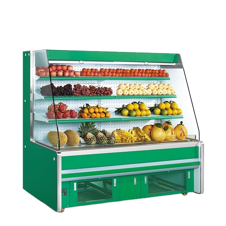 Supermarket Commercial Open Display Vegetable Refrigerator