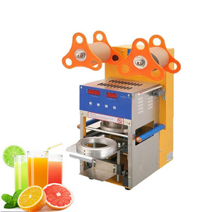 Cup Sealing Machine Plastic Yogurt Cup Sealer Juice Bubble Tea Equipment Fully Automatic Jelly Boba Milk Tea Cup Sealing Machine