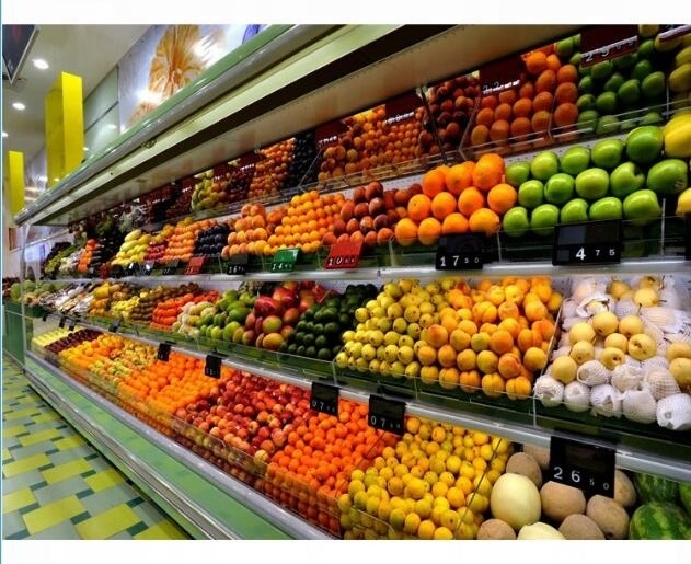 Supermarket Commercial Open Display Vegetable Refrigerator