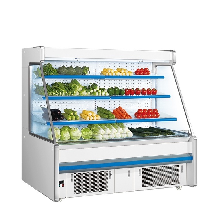 Supermarket Commercial Open Display Vegetable Refrigerator